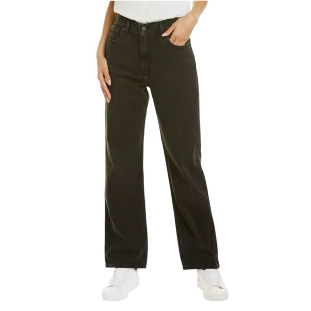 Levi's Premium Loose Straight Leg Black Jeans Black Women's
